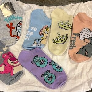 Women's Pixar Cartoon Character Socks Set - Multicolor 6 Pair